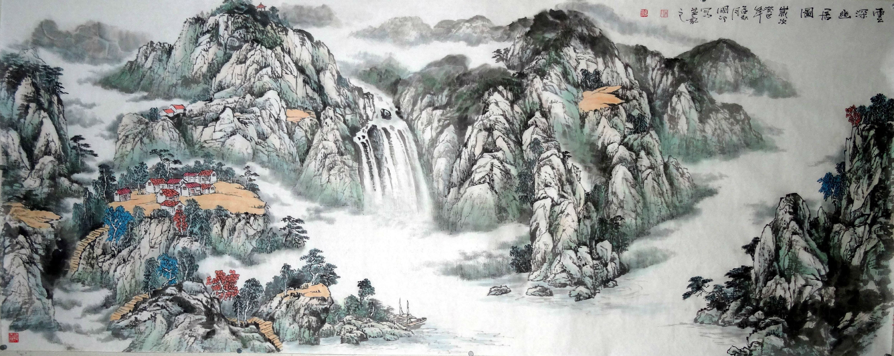 师从恩师张文林,后拜著名山水画家刘景文为师,主攻山